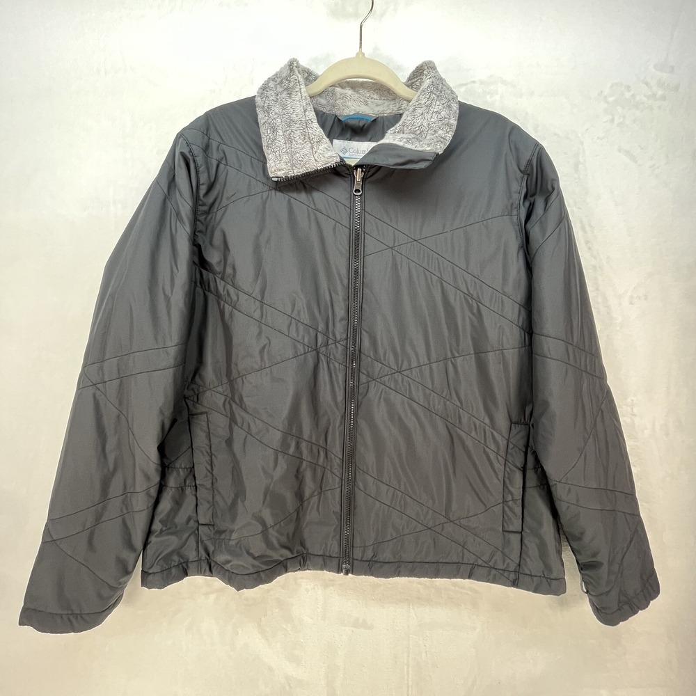 Columbia Jacket Insulated Full Zip Interchange Quilted Lightweight Women Sz M